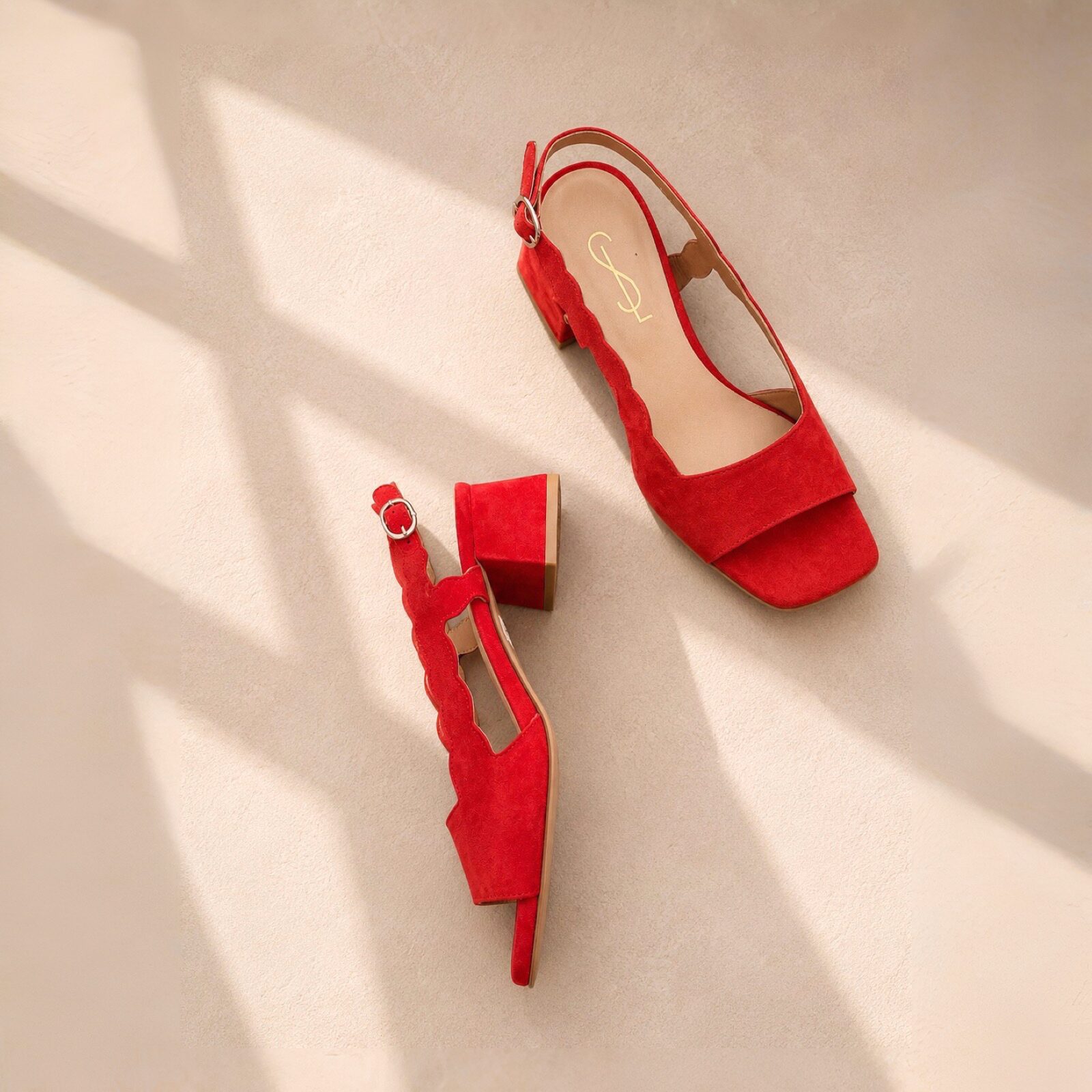 SANDALI CAMOSCIO ROSSO